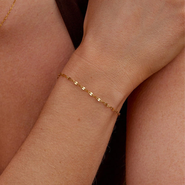 Leila - Goldkettenarmband