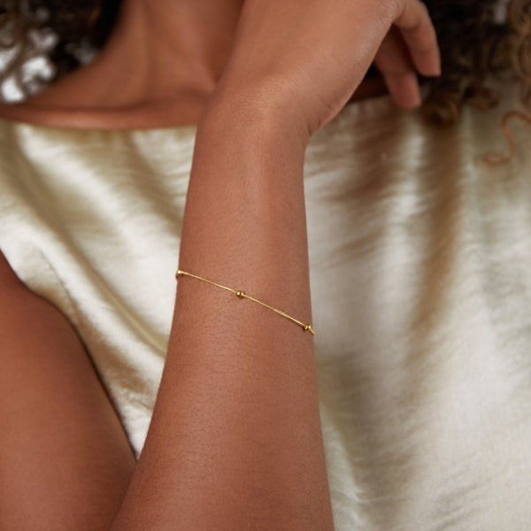 Luna - Goldperlenarmband