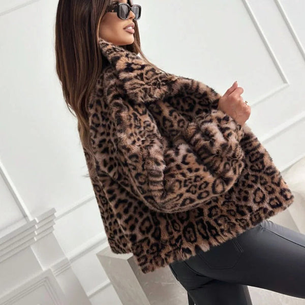 Leona™ | Luxuriöser Mantel mit Leopardenmuster