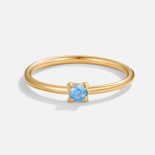 Marina – Goldring mit blauem Geburtsstein