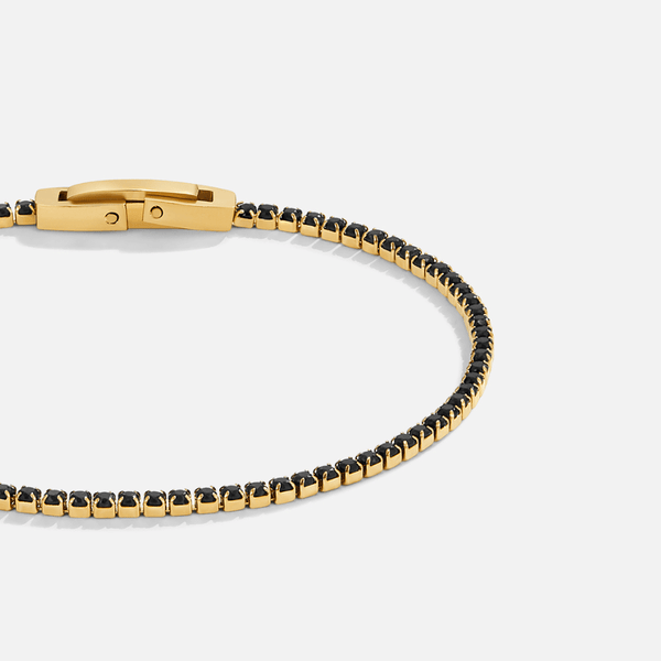 Leonie - Mitternachtsschwarzes Kristallarmband