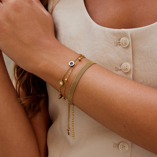 Molly - Gold Mesh Kettenarmband