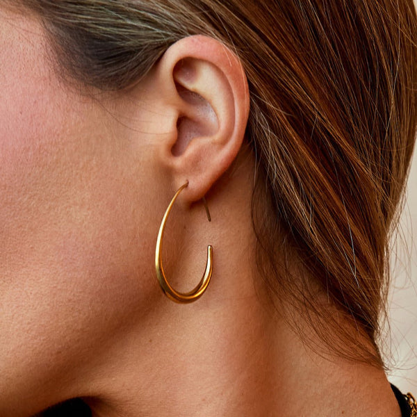 Nina – Minimalistische Goldcreolen
