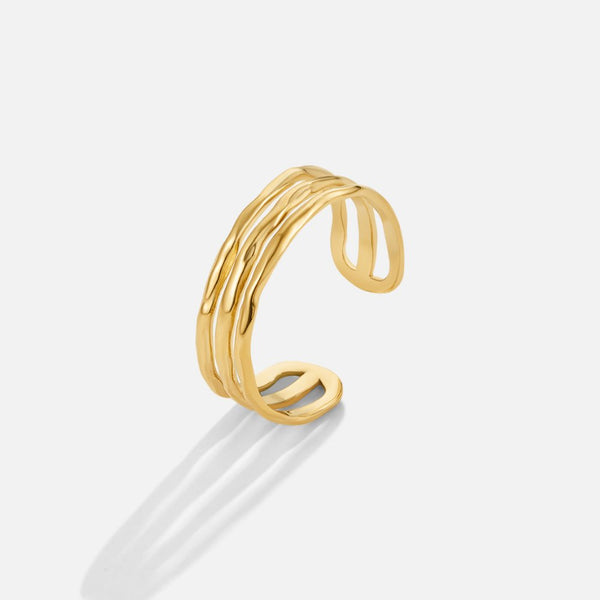 Ohia – Mehrreihiger Goldring im Layer-Look