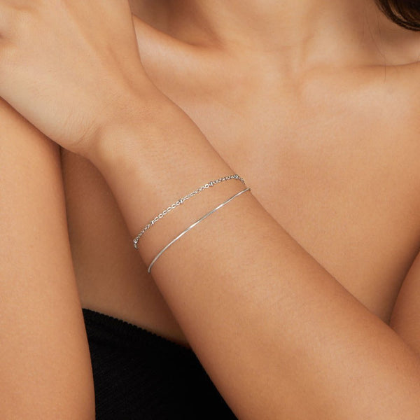 Rosalie - Silbernes mehrlagiges Armband
