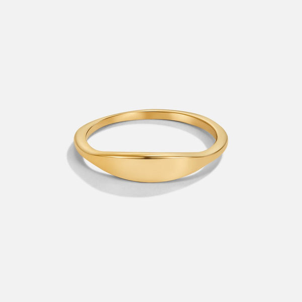 Pipa – Minimalistischer Siegelring in Gold