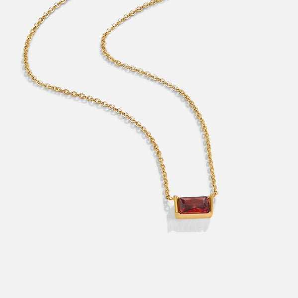 Antonia - Rubin Baguette Halskette
