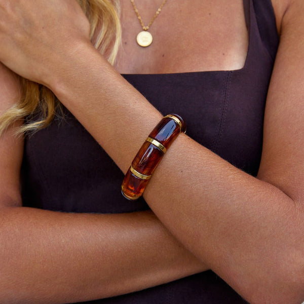Sabina - Armband aus goldbraunem Marmor