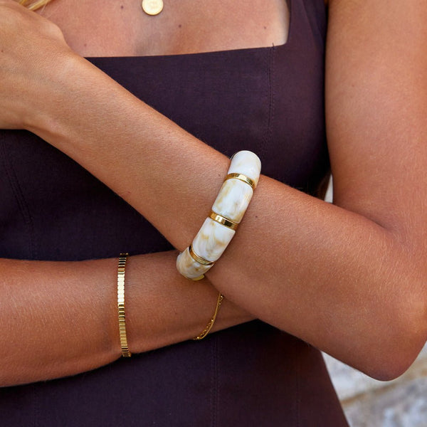 Sabina - Armband aus weißem Marmor