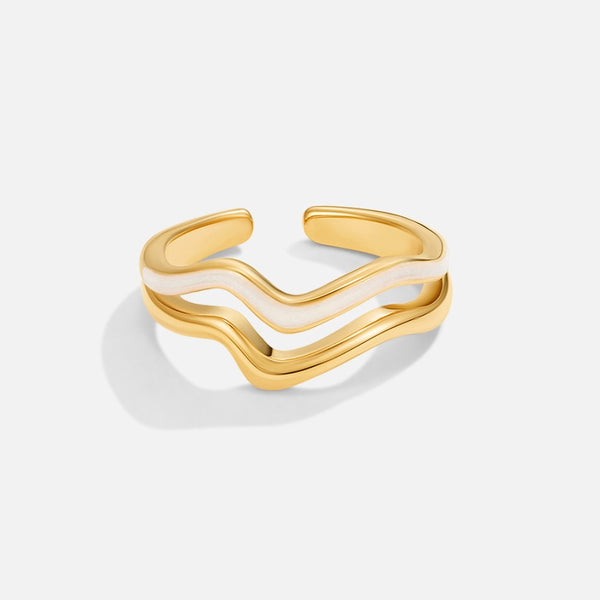 Savannah – Offener Ring im Wellen-Design