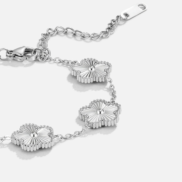 Lilly - Silbernes Kleeblatt Armband