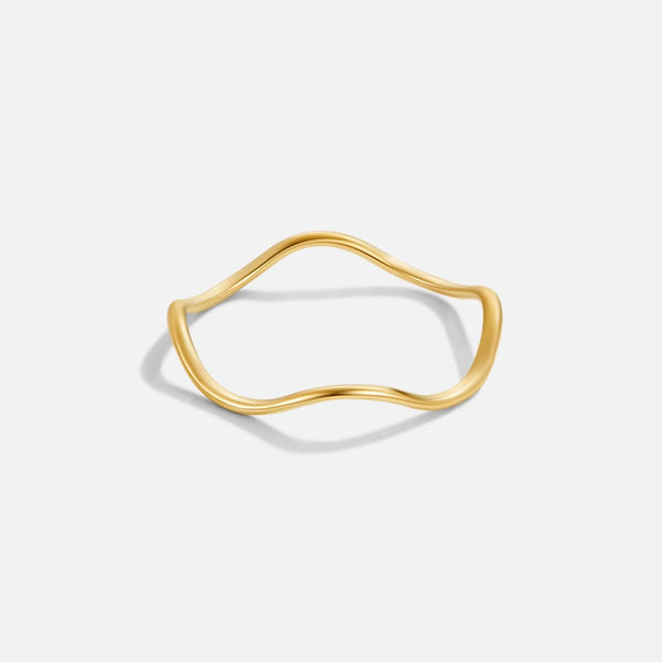 Tina – Minimalistischer Goldring im Stack-Design