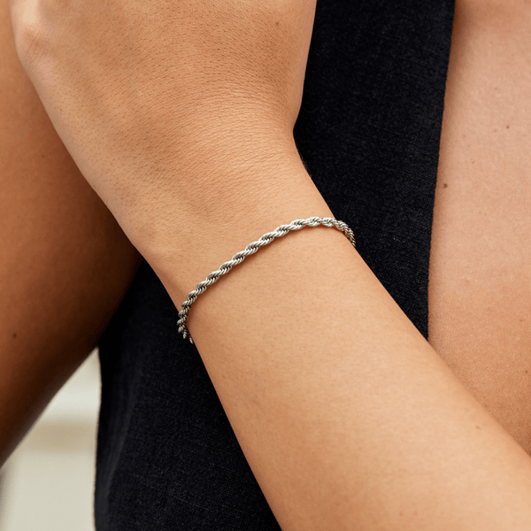 Victoria - Verdrehtes Silbernes Armband