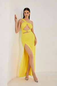 Lennox - einseitig schulterfreies Maxikleid