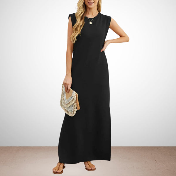 Emma - langes, fließendes, knitterfreies Maxikleid