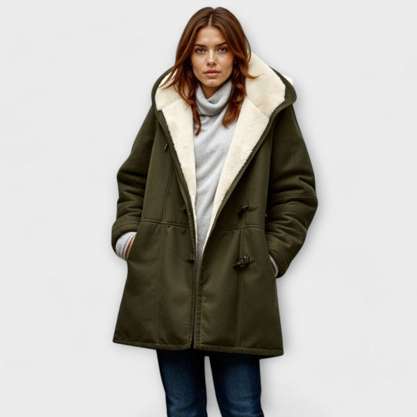 Ana™ | Kuscheliger Mantel mit Fell-Besatz