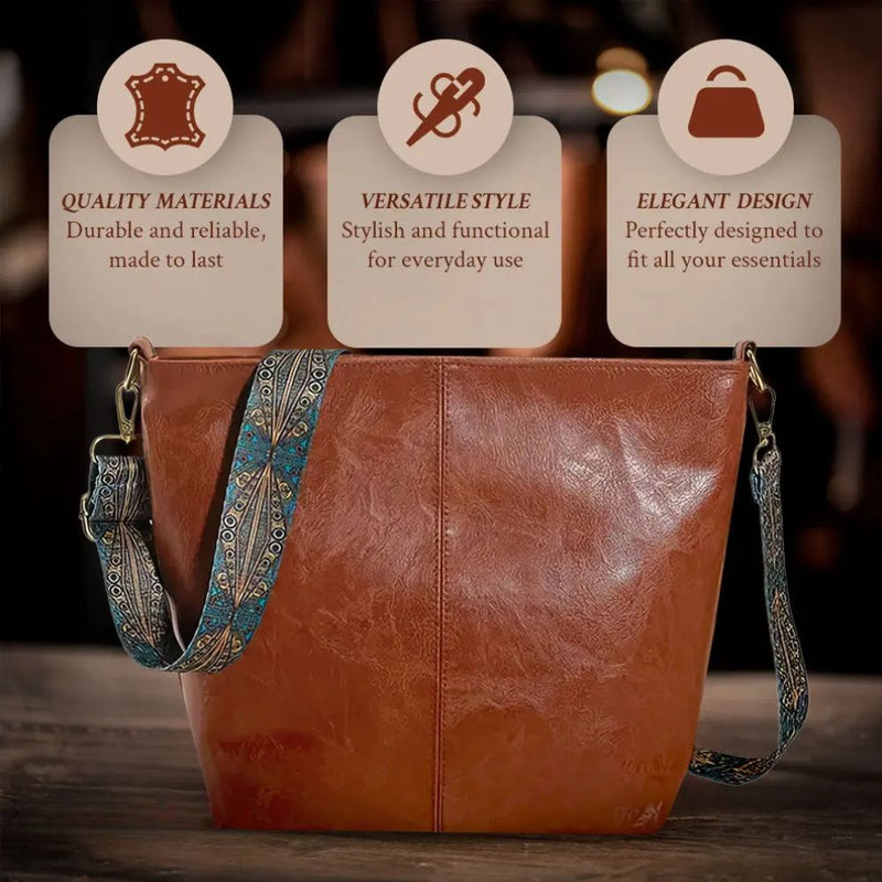 Greta - Vintage Leather Schultertasche