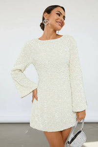 Clara - Pailletten-Kleid mit Schleife am Rücken