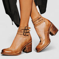 Ginevra - High Heels mit mehreren Riemen und dicker Sohle