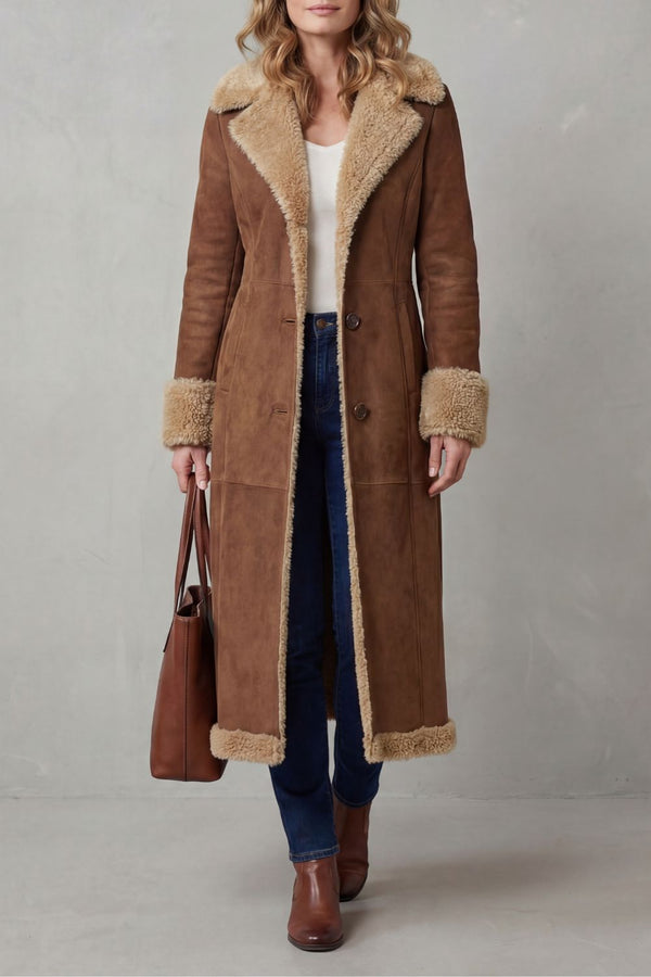Rowan™ | Langer Wintermantel mit Shearling-Futter