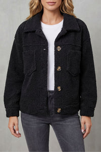 Una™ | Strukturierte Fleece-Jacke zum Durchknöpfen