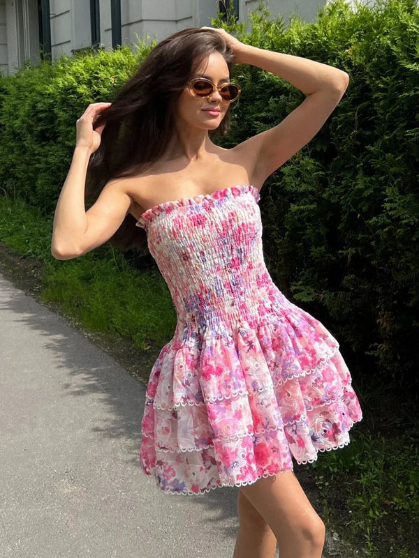 Rosaline - Elegantes ruffle Kleid