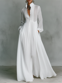Alisa | Minimalistisches Leinen-Maxikleid
