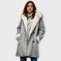 Ana™ | Kuscheliger Mantel mit Fell-Besatz