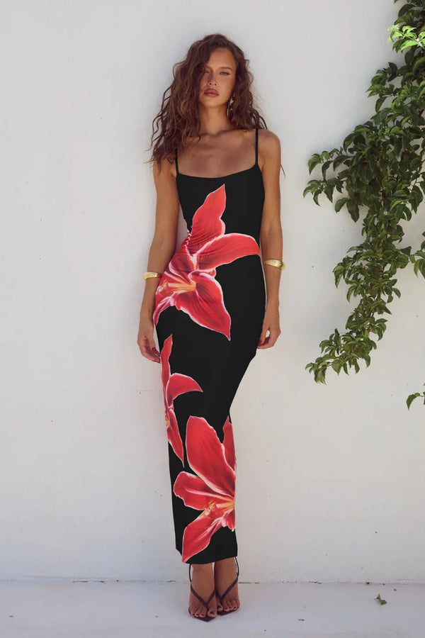 Thalina™ - Blumenkleid mit Rückenschlitz