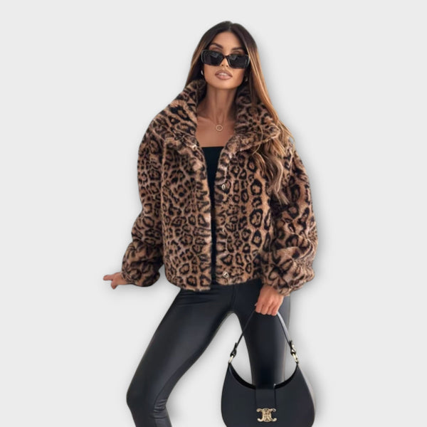 Leonor™ | Mantel mit Leopardenmuster