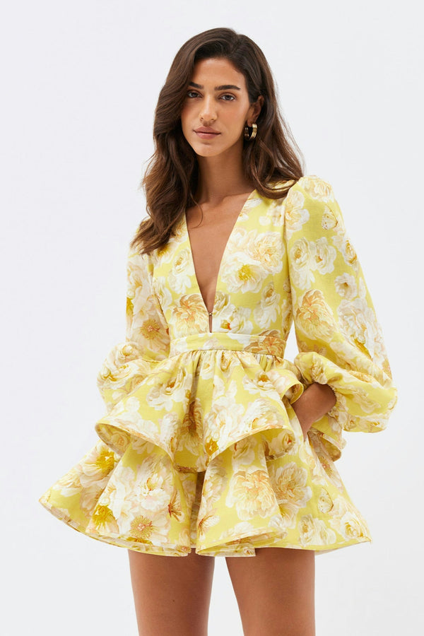 Raelynn - Blumen-Minikleid mit Rüschen