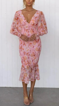 Miley - Midikleid mit Blumenprint