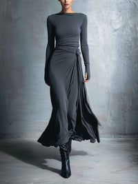 Naiara | Maxikleid mit seitlichem Knoten