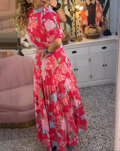 Isabeau - bequemes Maxikleid mit V-Ausschnitt und Taschen