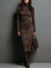 Ava | Wildleder-Midikleid