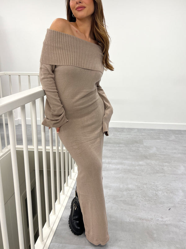 Azrielle™ - Folded Strick- Maxikleid