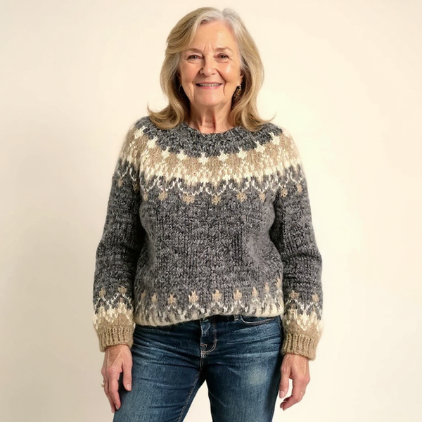 Angela™ | Strickpullover im Vintage-Island-Stil