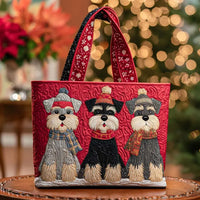 Handgefertigte Tasche | Schnauzer-Trio