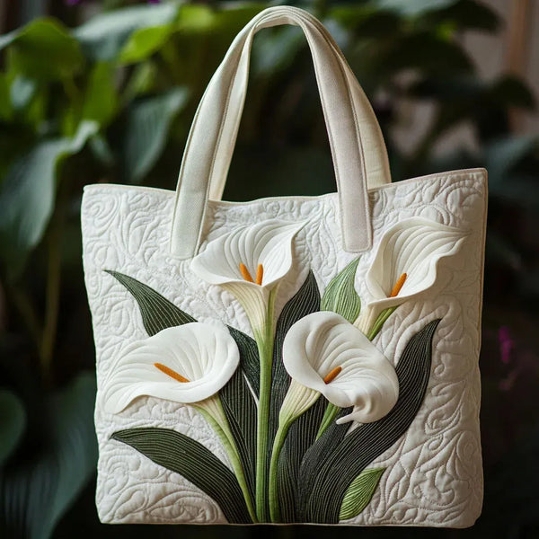 Handgefertigte Tasche | Weiße Lilien
