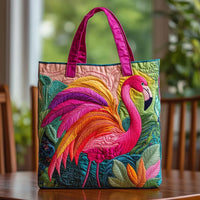 Handgefertigte Tasche | Regenbogen-Flamingo