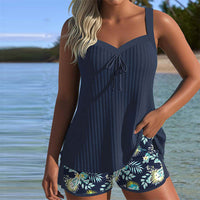Rocío™ | Gestreiftes Tankini mit zweiteiligem Slip