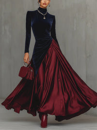 Cara | Samt- und Satin-Abendkleid