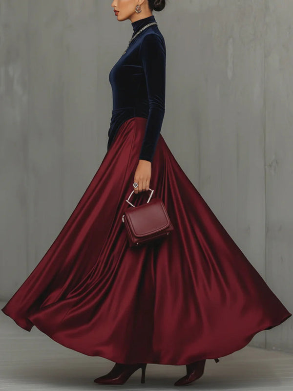 Cara | Samt- und Satin-Abendkleid