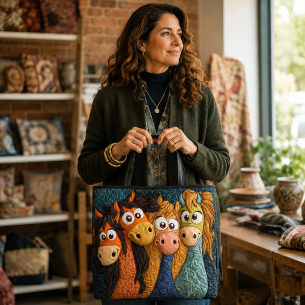 Handgefertigte Tasche | Verspielte Ponys