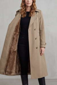 Xanthe™ | Zweireihiger Wintermantel mit Kunstfell-Futter