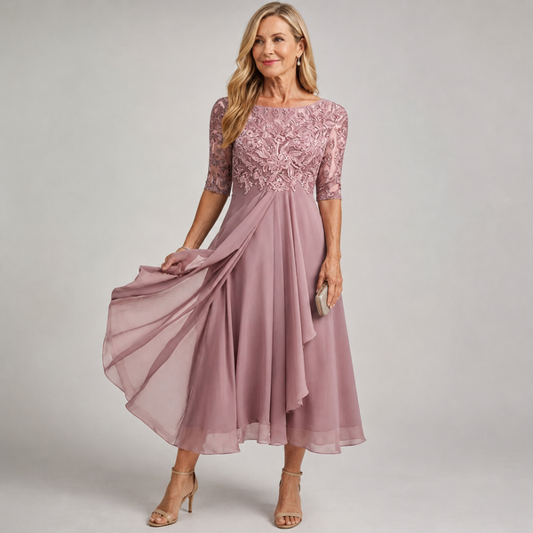 Zaria - Spitzen-Midikleid – mühelose Eleganz