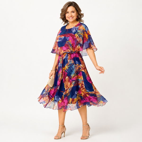 Vivian - bequemes Chiffonkleid in großen Größen