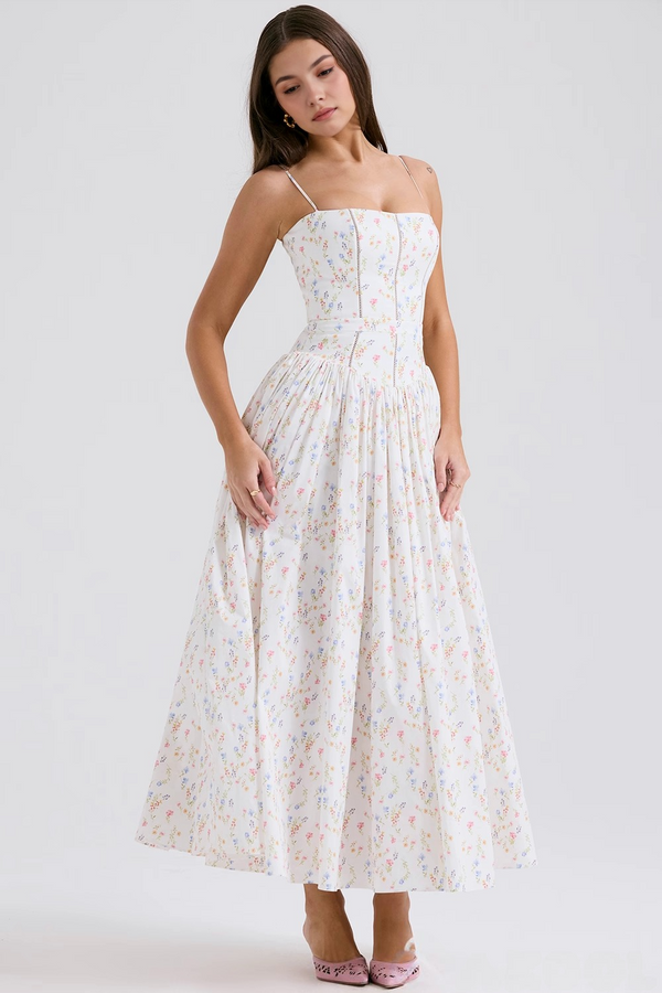 VIOLETTA - Midikleid mit Blumensträußchen-Print