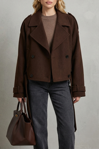 Imogen™ | Cropped Zweireiher-Jacke aus französischer Wolle