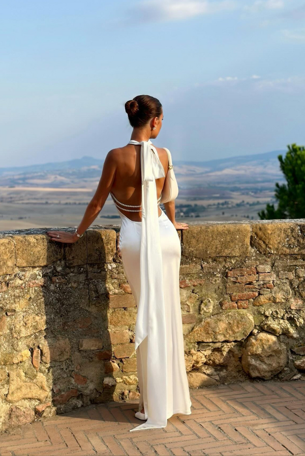 Ivy - Maxikleid mit Perlenbesatz